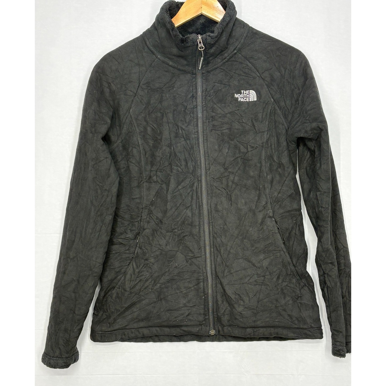 The North Face Jacket Womens Black Soft Fleece High-Pile Full-Zip Winterwear L